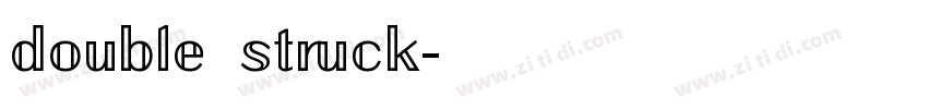 double struck字体转换